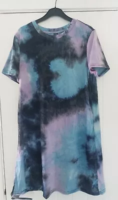 Buy BNWOT Ladies Tie Dye Shein T-Shirt Dress Size XL (UK 14/16) • 0.99£