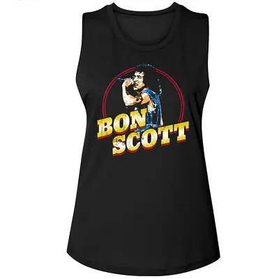 Buy ACDC Bon Scott Gold Record Women's Tank Top Greatest Rock Frontman Band Concert • 25.58£