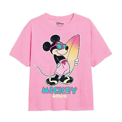 Buy Disney Girls T-Shirt Mickey Mouse Gradient Surf Top Tee 9-13 Years Official • 11.99£