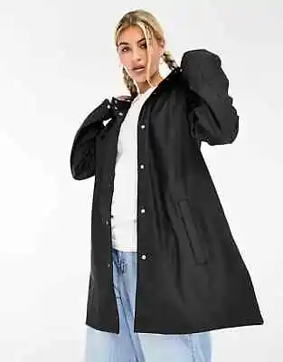 Buy Noisy May Droplets Rain Jacket In Black - Size M - BNWT • 29.99£