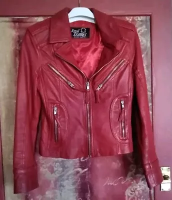 Buy Red Leather Jacket Size S • 35.10£