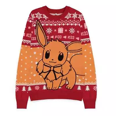Buy Pokemon Sweatshirt Christmas Jumper Eevee Size S • 49.96£