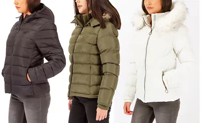 Buy Ladies Jacket Hooded Padded Warm Coat Slim Fit Clearance RRP £48.99! • 19.99£