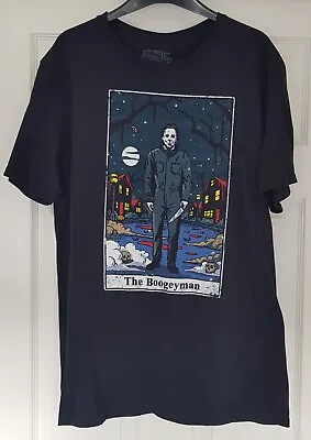 Buy Halloween Boogeyman M.Myers Movie T-Shirt Mens Black Size Large 100% Cotton BNWT • 19.99£