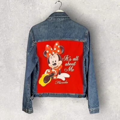 Buy Vintage 80s Wrangler Hero Denim Trucker Jacket Disney Minnie Mouse Back S • 35.95£