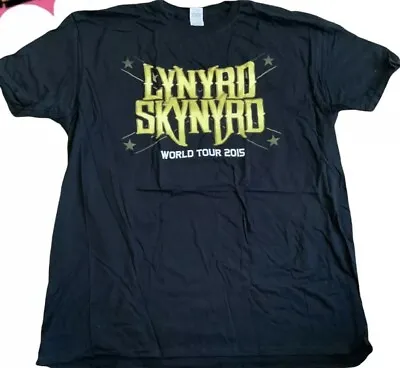 Buy Lynyrd Skynyrd Mens World Tour T Shirt 2015 Black Small S Gig Shirt Band Top New • 11.99£