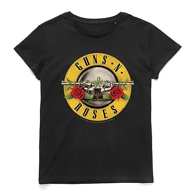Buy Official Guns N Roses Bullet Logo Women's Black T-Shirt • 10.79£