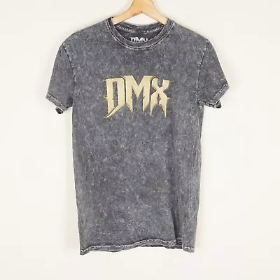 Buy DMX Acid Wash Graphic Print Gray Short Sleeve Cotton Shirt Sz S • 17£