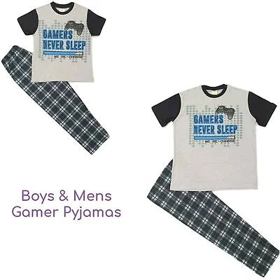 Buy Mens Boys Gamer Gaming Pyjamas Family Matching Pyjamas Fathers Day Gift 8Yrs-XXL • 7.95£