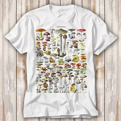 Buy Mushrooms Champignons Antique Botanical Adolphe Millot T Shirt Top Tee 3974 • 6.70£