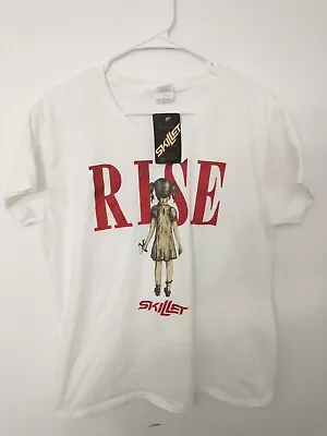 Buy Skillet Rise T-Shirt Women's XL White Red Christian Rock Metal John Cooper NWT • 23.67£