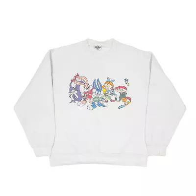 Buy ACME CLOTHING Looney Tunes Sweatshirt Cream Womens M • 14.99£