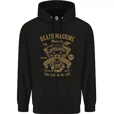 Buy Death Machine Motorcycle Motorbike Biker Mens 80% Cotton Hoodie • 19.99£