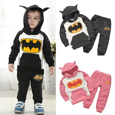 Buy New Children's Batman Sportswear Hooded Sweatshirt Top Long Pants Clothing Cloth • 11.58£