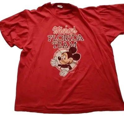 Buy Vintage Disney Mickey Mouse T Shirt Made In USA XL Single Stitch • 12£