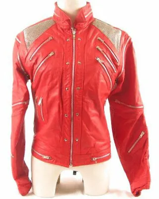 Buy Michael Jackson Beat It  MJ Beat It  Real Leather Jacket With Real Metal Mesh • 113.83£