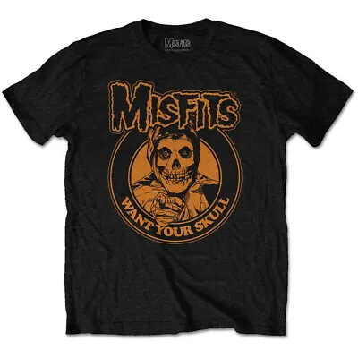 Buy Misfits Want Your Skull Black T-Shirt - OFFICIAL • 14.89£