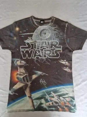 Buy Star Wars All Over Print Death Star Tshirt Size Small • 18.50£