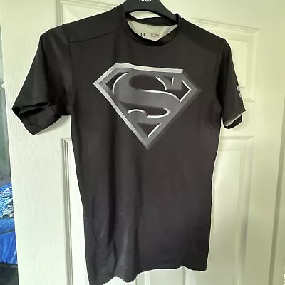 Buy Under Armour Compression Superman Black T-Shirt Top Size Large • 20£