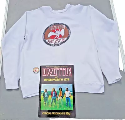Buy Vintage Led Zeppelin 1979 Knebworth Sweatshirt/t Shirt/programe/badge • 300£