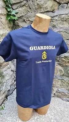 Buy PEP GUARDIOLA Treble Production Tee T Shirt Manchester City Champions Granada TV • 13.99£