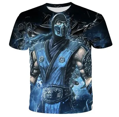 Buy Summer Boys Adults Game Mortal Kombat 3D Print T-shirt Tops Pullover TV NEW • 12.99£
