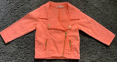 Buy Billieblush Baby Girls Orange Spotty Biker Jacket 18 Months 81 Cm Excellent  • 9£