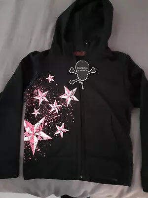 Buy Darkside Clothing Hoody Pink Stars New Condition With Tag Pre 2008 Size 10 • 35£