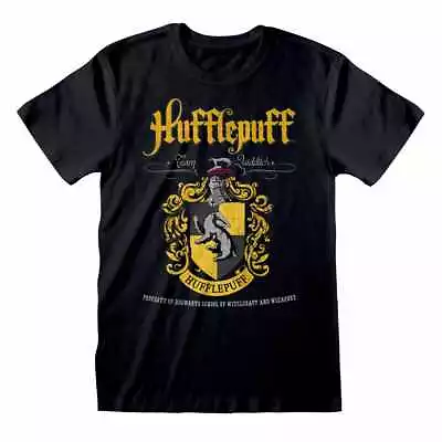 Buy Harry Potter - Hufflepuff Crest Unisex Black T-Shirt Large - Large - - K777z • 14.48£