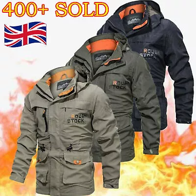 Buy Man Warm Winter Waterproof Military Jacket Hooded Combat Outdoor Tactical Coat↑ • 38.71£