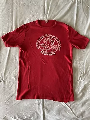 Buy Genuine Vintage 80s Scout And Guide Camp Derbyshire 1985   T-shirt Size XS • 6£