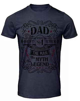 Buy Fathers Day T Shirt,Best Dad Ever The Man The Legend,fathers Day Gift  Free P&P • 10.99£