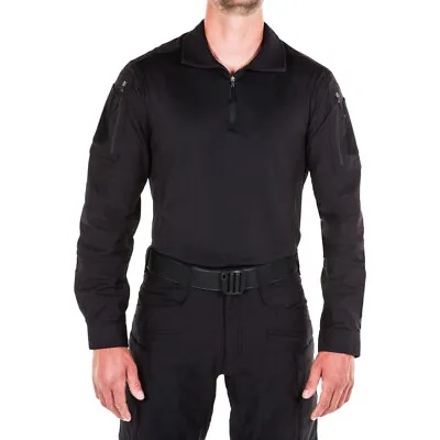 Buy First Tactical Mens Defender Shirt Black - Military Long Sleeved T-shirt  • 94£