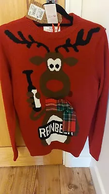 Buy Next: Unisex Christmas 'REINBEER' XSMALL, Jumper New/Tagged • 18.99£