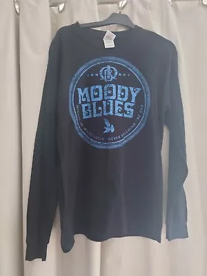 Buy The Moody Blues Band Long Sleeve T-shirt Black UK Size Medium • 25£
