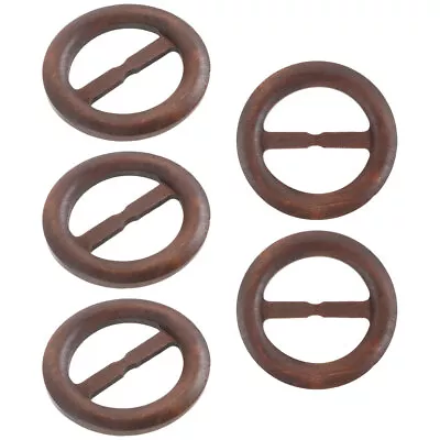Buy Wooden T-Shirt Clips Scarf Rings Clothing Clasps Waist Buckles • 7.68£