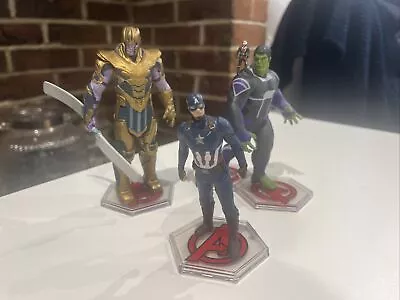 Buy Disney Marvel Avengers Endgame Hulk Antman, Thanos, Cap America Figures Bundle • 16£