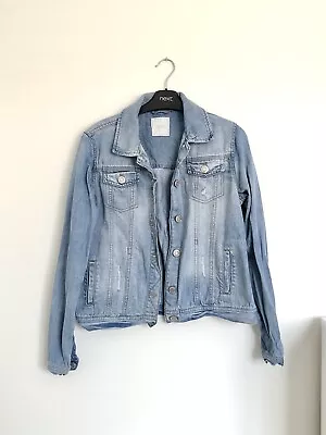 Buy 15 Years Girls Distressed Blue Denim Jacket - Next - Very Good Condition • 9£