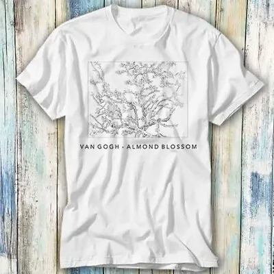 Buy Van Gogh Almond Blossom One Line Abstract Art T Shirt Meme Gift Top Tee 1377 • 6.35£