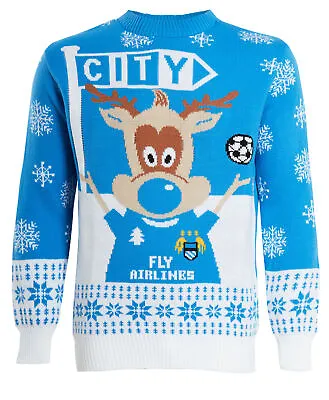 Buy Mens Christmas Xmas Jumper Sweater Novelty Football Jumpers Pullover Santa City • 14.99£