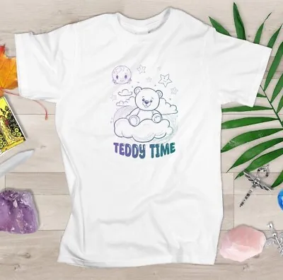 Buy Teddy Time T-shirt Cute Teddy Bear Kawaii • 17.99£
