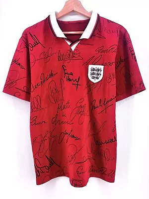 Buy At Michael Vintage Boy 90s Signature England Football T Shirt Yrs 13-14 Ref584 • 29.99£