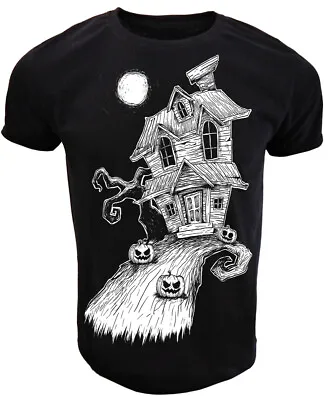 Buy Haunted House T Shirt Mens Womens Gothic Alternative Nightmare Halloween • 11.95£