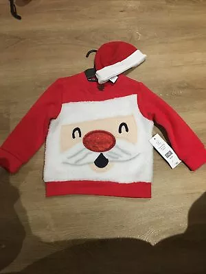 Buy F&F Santa Christmas Jumper With Hat - 3-4 Years • 7.99£