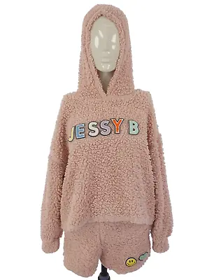 Buy Teddy Bear Fleece Hoodie Shorts Set Loungwear Jessy B Fuzzy Cosy Warm S M • 24.99£