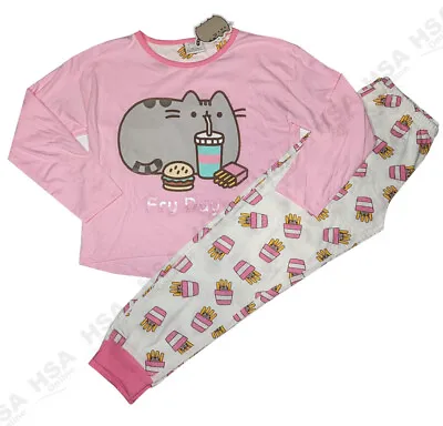 Buy Girls Pink Pusheen Cartoon Cat Long Pyjamas, Character Nightwear, Christmas Gift • 13.99£