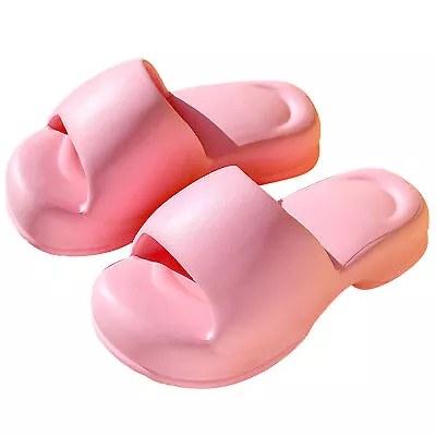 Buy (Pink 38/39)Women EVA Bathroom Slippers Indoor Outdoor Plain Color Soft DTD • 13.64£