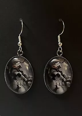 Buy Silver 925 Star Wars Jewellery Star Wars Earrings Storm Troopers Jewellery Gift • 8.95£