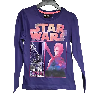 Buy Official Girls Star Wars Purple T-shirt • 12.02£