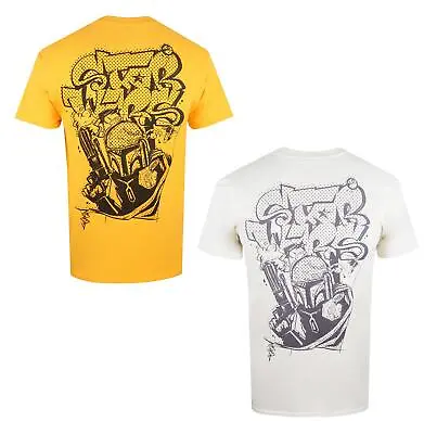 Buy Star Wars Mens T-Shirt Boba Fett Graffiti Logo S-2XL Official • 10.49£